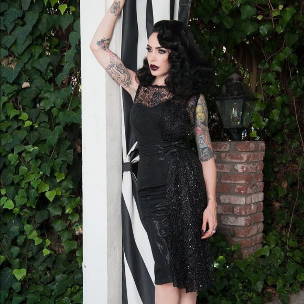 SOLD 🕸Tatyana Black Widow Spiderweb Gown